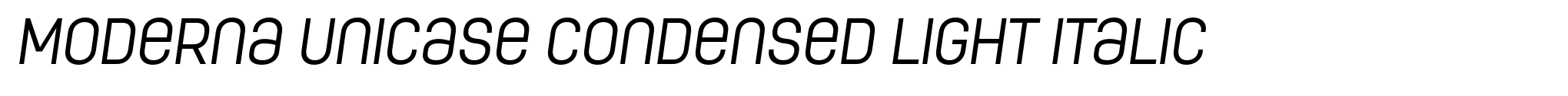 Moderna Unicase Condensed Light Italic image